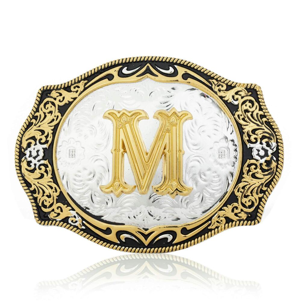 7915 Western Cowboy Belt Buckle ABCDJ to Z Initial Letter Belt Buckles
